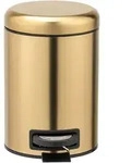 Kosmetik Treteimer Leman Gold Matt 3 L, Edelstahl, Gold, Edelstahl Rostfrei Gold,