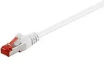 Goobay - Cat 6 Patchkabel, S/ftp (pimf), Wei&szlig;, Kupferkaschierter Aluminiumleiter