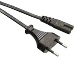 Euro-netzkabel, 5 M, Schwarz - Goobay