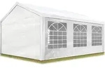 Toolport Partyzelt Pavillon 3x6 M In Wei&szlig; Pe Plane 350 N Wasserdicht Uv Schutz