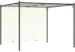 Pergola Mit Verstellbarem Dach Cremewei&szlig; 3x3 M Stahl - Vidaxl