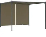 Gartenpergola Mit Ausziehbarem Dach 3x3 M Taupe 180 G/m2 - Vidaxl
