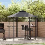 Bbq-pavillon 240x150x255 Cm Anthrazit Stahl - Vidaxl