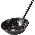 Doppeltiefe Pfanne Mit Emaillierten Stiel 28 Cm.