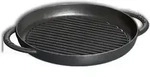Staub Pure Round Grill Doppelgriff Rund, Gusseisen, Matt Schwarz, 26 Cm