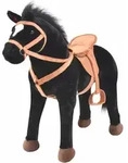Pl&uuml;schspielzeug Schwarzes Pferd