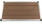 Garten-duschwanne Wpc Edelstahl 110 X 62 Cm Braun Vidaxl