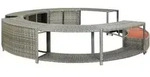 Whirlpool-umrandung Grau Poly Rattan - Vidaxl