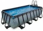 Exit Stone Pool 400x200x100cm Mit Filterpumpe - Grau