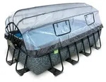 Exit Toys - Exit Stone Pool 400x200x100cm Mit Sandfilterpumpe Und Abdeckung - Grau