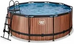 Exit Wood Pool &Oslash;360x122cm Mit Sandfilterpumpe - Braun