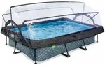 Exit Toys - Exit Stone Pool 300x200x65cm Mit Filterpumpe Und Abdeckung - Grau
