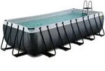 Exit Black Leather Pool 540x250x122cm Mit Sandfilterpumpe - Schwarz