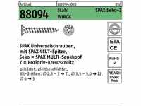 Schraube r 88094 Senkkopf m.Spitze/Kreuzschl.-PZ 3 x 35/31-Z Stahl galvanisch