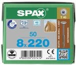 Fp - Spax Wirox Tellerkopf 8 X 220 T-star Plus T30 Tg 4 Cut 50 Stk