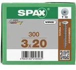 Spax - Flachr&uuml;ckwandkopf F&uuml;r R&uuml;ckw&auml;nde, 3,0 X 20 Mm, 300 St&uuml;ck, Vollgewinde,