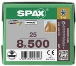 Spax - S Zylinderkopf 8 X 500 T-star Plus T40 Vg Cut 25 Stk