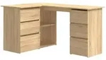Eckschreibtisch Sonoma-eiche 145x100x76 Cm Holzwerkstoff Vidaxl