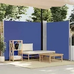 Ausziehbare Seitenmarkise 170x1200 Cm Blau Vidaxl