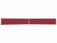 Bonnevie - Ausziehbare Seitenmarkise,Windschutz Sonnenschutz Markise 140x1200 cm Rot