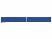 Ausziehbare Seitenmarkise,Windschutz Sonnenschutz Markise 140x1200 cm Blau...