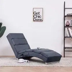 Massage Chaiselongue Grau Wildleder-optik Vidaxl