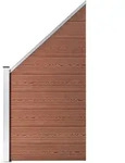 Zaunelement Wpc 95x(105-180) Cm Braun - Vidaxl