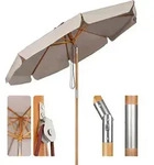 Sekey Sonnenschirm 300 Cm Holz-sonnenschirm Marktschirm Gartenschirm Terrassenschirm