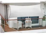 Balkon-sonnensegel 270 X 140cm Silbergrau Polyesterstoff