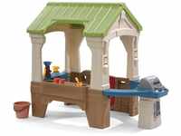 Great Outdoors Spielhaus xxl Kunststoff Spielhaus für Kinder mit Grill, Wasserrad