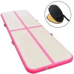Aufblasbare Gymnastikmatte Mit Pumpe 800&times;100&times;10 Cm Pvc Rosa Vidaxl