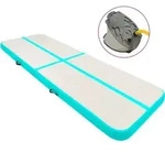 Aufblasbare Gymnastikmatte Mit Pumpe 400x100x20 Cm Pvc Gr&uuml;n Vidaxl