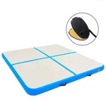 Vidaxl Inflatable Gymnastics Mat With Pump 200x200x10 Cm Pvc Blue