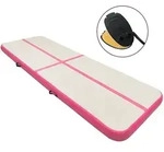 Aufblasbare Gymnastikmatte Mit Pumpe 500x100x15 Cm Pvc Rosa Vidaxl