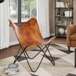 Butterfly-sessel Braun Echtleder Vidaxl Braun