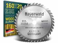 Bayerwald Werkzeuge - hm Kreissägeblatt - 160 x 2.6/1.6 x 20 Z36 wz