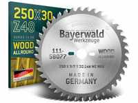 Bayerwald Werkzeuge - hm Kreissägeblatt - 250 x 3/2 x 30 Z48 wz neg.