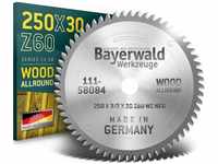Bayerwald Werkzeuge - hm Kreissägeblatt - 250 x 3/2 x 30 Z60 wz neg.