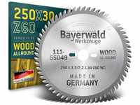 Bayerwald Werkzeuge - hm Kreissägeblatt - 250 x 3.2/2.2 x 30 Z60 wz kw