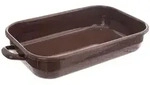 Vierkantpfanne 26x18,5x6cm Emailliert Schwarz