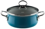 Riess Kasserolle Mit Glasdeckel &Oslash;20cm 2l Aquamarinblau Emaille