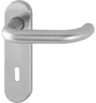 Hoppe - Kurzschildgarnitur Paris E138z/353k Edelstahl F69 Ob Abgerundet