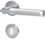 Alpertec - Bb-rosettengarnitur Solid 6 Edelstahl Silber Rund Beschl&auml;ge