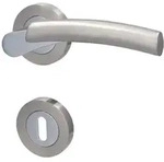 Alpertec - Rosettengarnitur Solid 7 Edelstahl Silber Rund Beschl&auml;ge