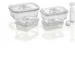 Caso Glas-vakumierdosen Eckig Mit Handpumpe 4er Set 370/600/1000/1500ml
