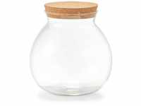 Glasgefäß mit Korkdeckel, 1700 ml