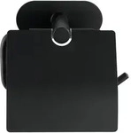 Wenko Turbo-loc&reg; Edelstahl Toilettenpapierhalter Mit Deckel Orea Black Matt,