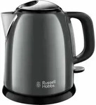 Russell Hobbs 24993-70 Wasserkocher, 1 L, Edelstahl, Schwarz/grau