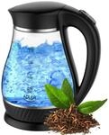 Adler - Ad 1274 B Elektrischer Wasserkocher 1,7 L 2200 W Schwarz, Transparent