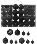 Vidaxl 100 Piece Christmas Ball Set Black